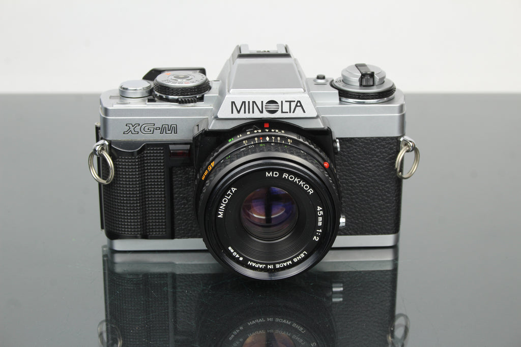 Minolta XG-M + 45mm 1:2 Minolta MD Rokkor lens
